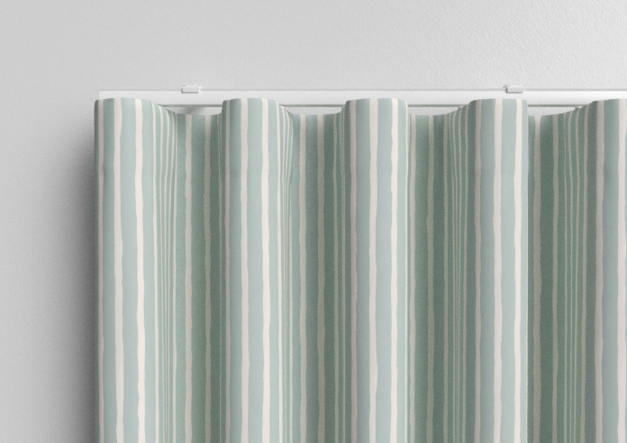 Vintage Stripe, Aqua - Made to Measure Curtains - Image 13